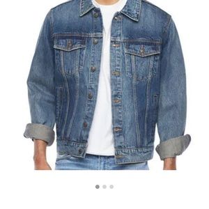 Arizona Jean Co Distressed Vintage Denim Jacket Large